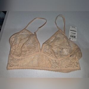 INC International Concepts Lace Bralette in Beige